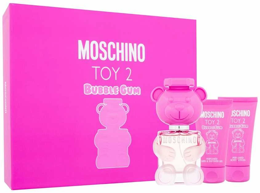 Dovanų rinkinys moterims Moschino Toy 2 Bubble Gum (EDT, 50 ml + dušo želė, 50 ml + kūno losjonas, 50 ml)