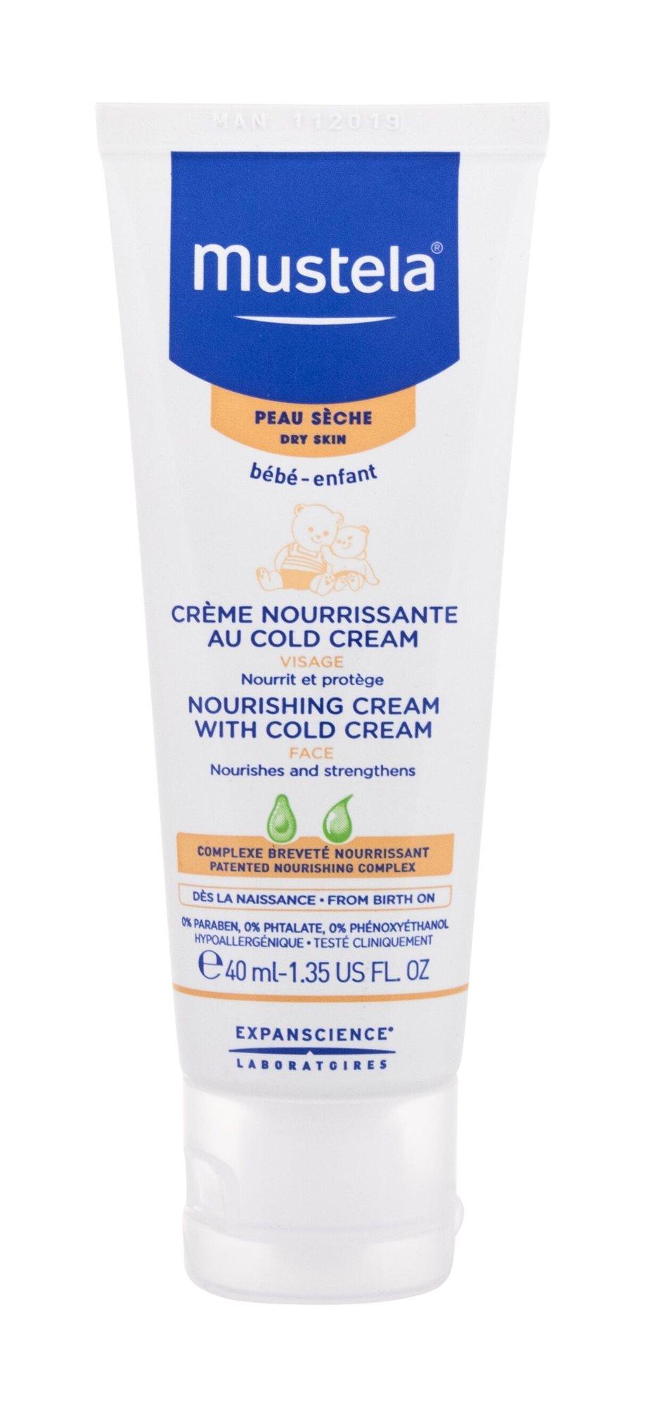 Mustela Bébé maitininantis Kreminis With Cold Kreminis kremas vaikams, 40 ml