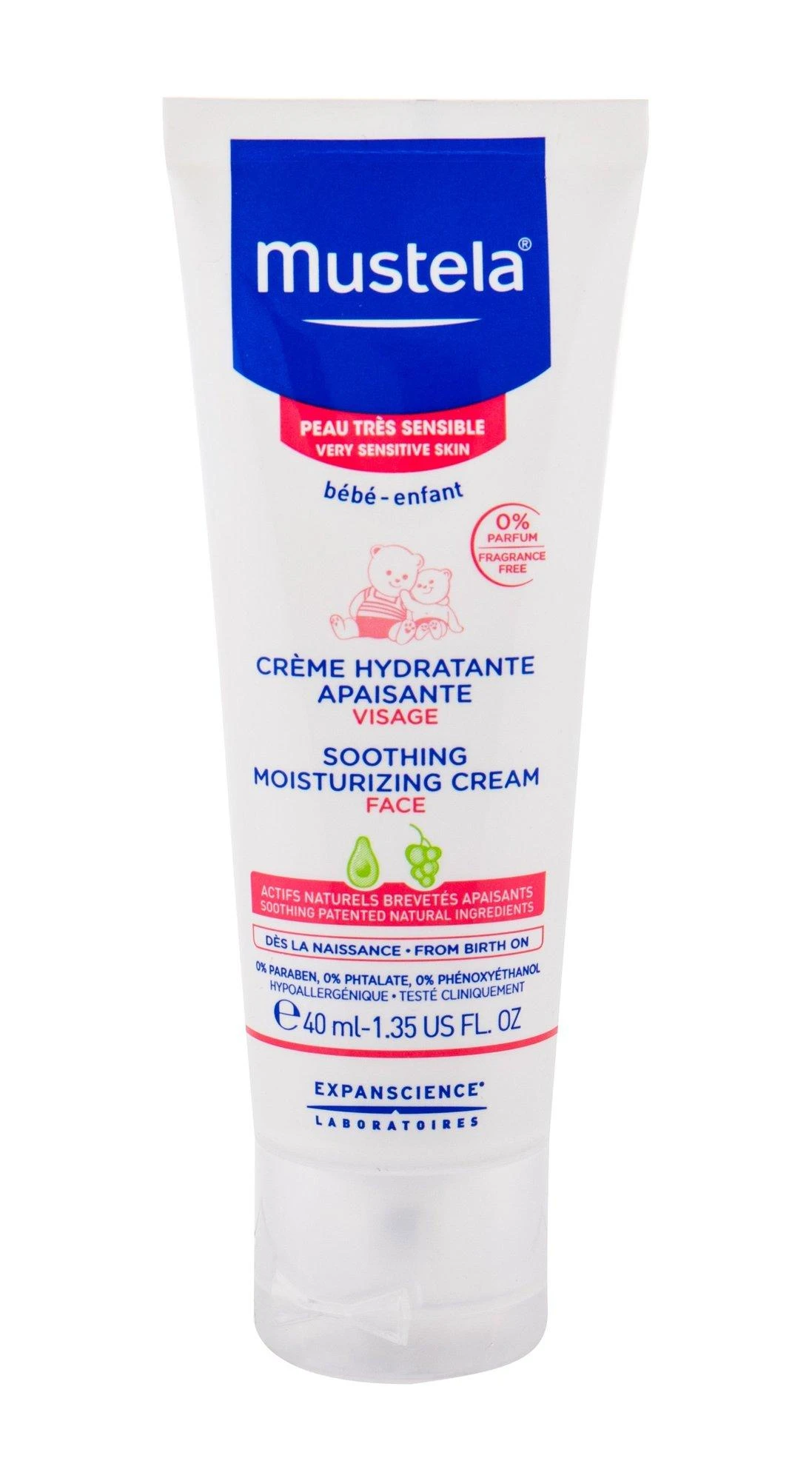 "Mustela Baby" drėkinamasis veido kremas 40ml