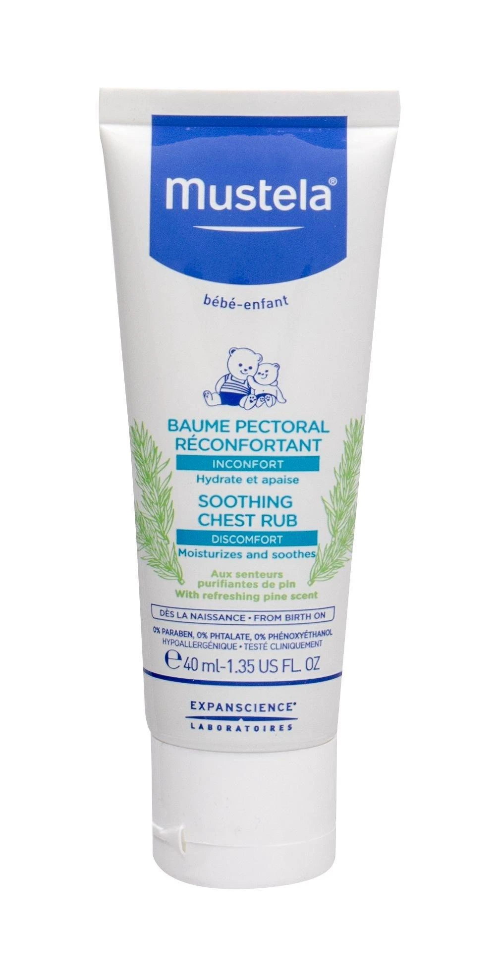 "Mustela" raminamasis krūtinės kremas 40ml