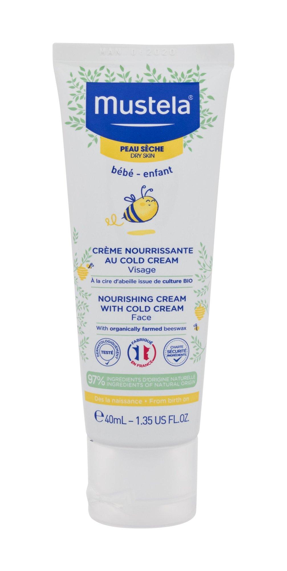 Mustela Bébé maitininantis Kreminis With Cold Kreminis kremas vaikams, 40 ml