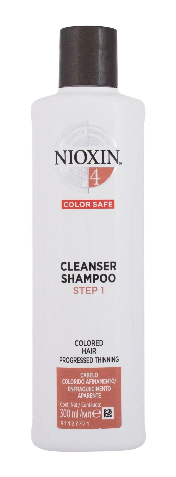 "Nioxin System 4" šampūnas dažytiems plaukams, suteikiantis apimties labai silpniems ploniems plaukams 300ml