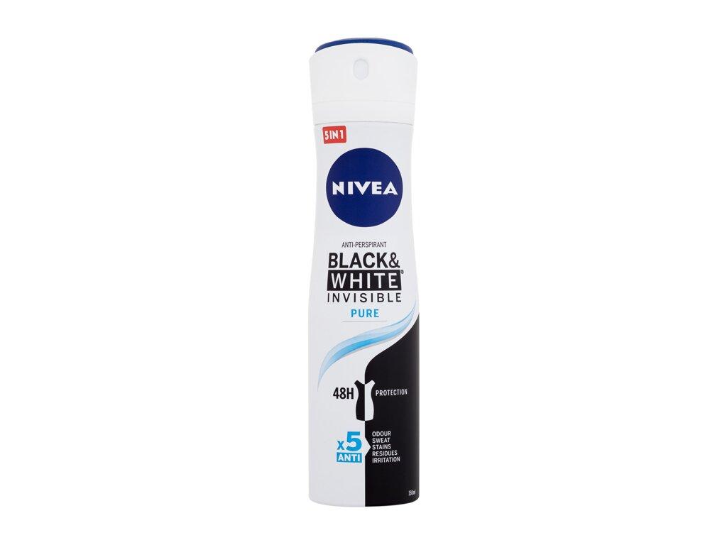 Nivea Juodas & Baltas Invisible Pure Antiperspirant moterims, 150 ml