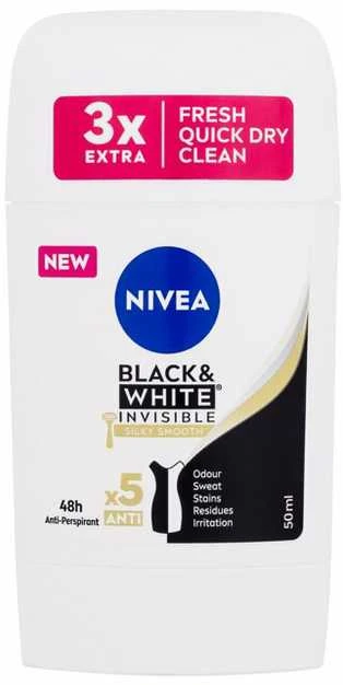 Nivea Juodas & Baltas Invisible Silky Smooth Antiperspirant moterims, 50 ml