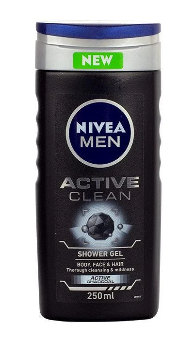 Nivea Men Active Clean Dušo želė dušo želė vyrams, 250 ml