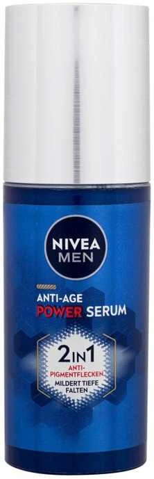 Nivea Men Power Anti-Age Serum 2in1 senėjimo požymius mažinantis serumas nuo raukšlių ir pigmentinių dėmių, 30 ml