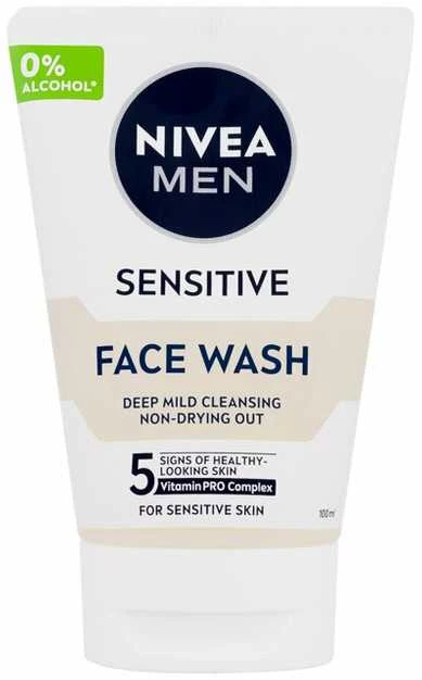 Nivea Men Sensitive Face Wash valomasis gelis vyrams, 100 ml