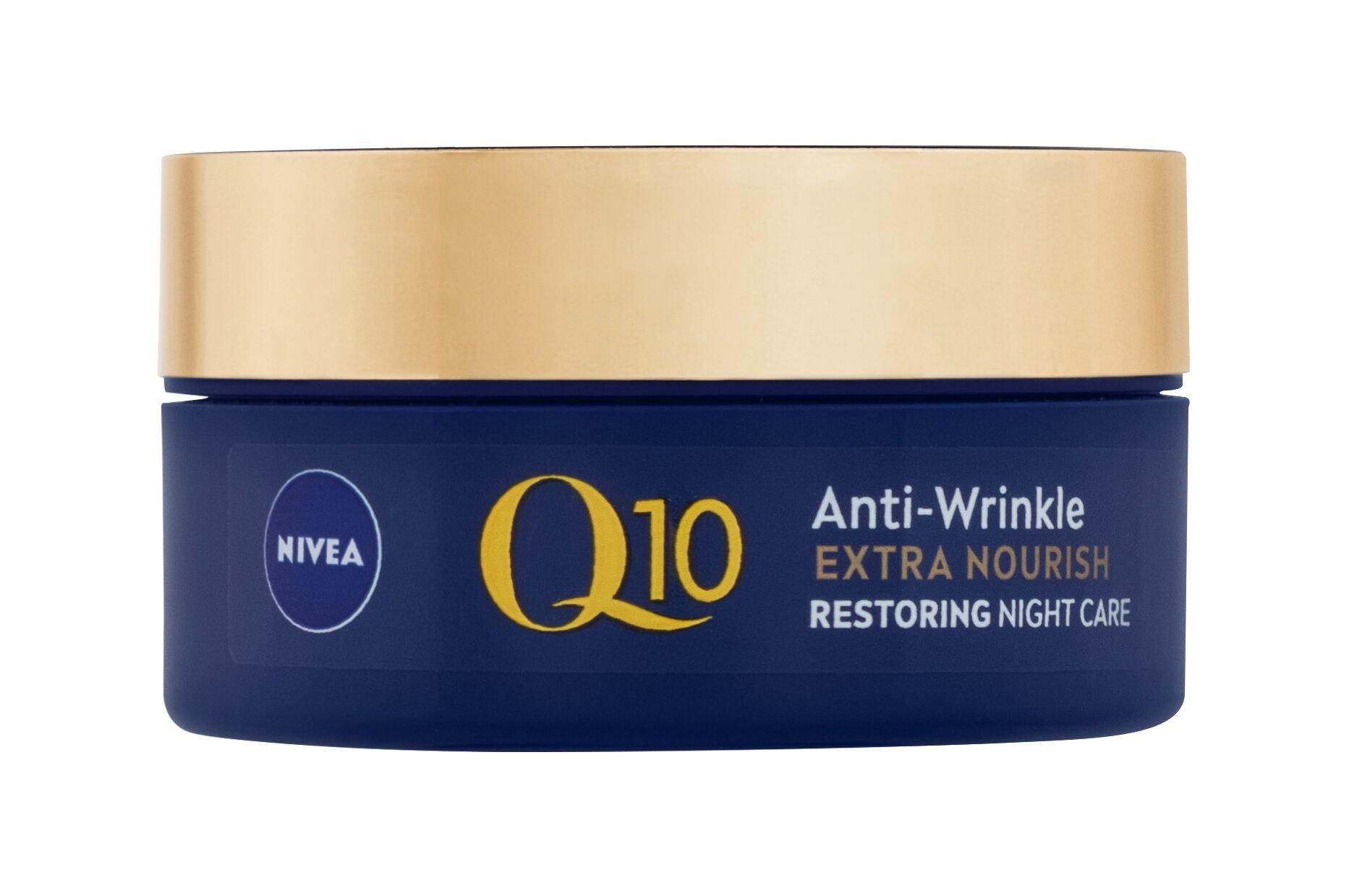 Nivea Q10 Power Anti-Wrinkle Extra Nourish Night Skin Kreminis moterims, 50 ml