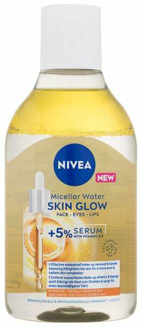 "Nivea" šviesinantis micelinis vanduo su serumu (micelinis vanduo "Skin Glow") 400 ml