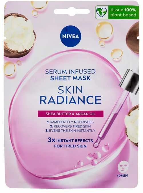 Nivea Skin Radiance Serum Infused Sheet Mask veido kaukė