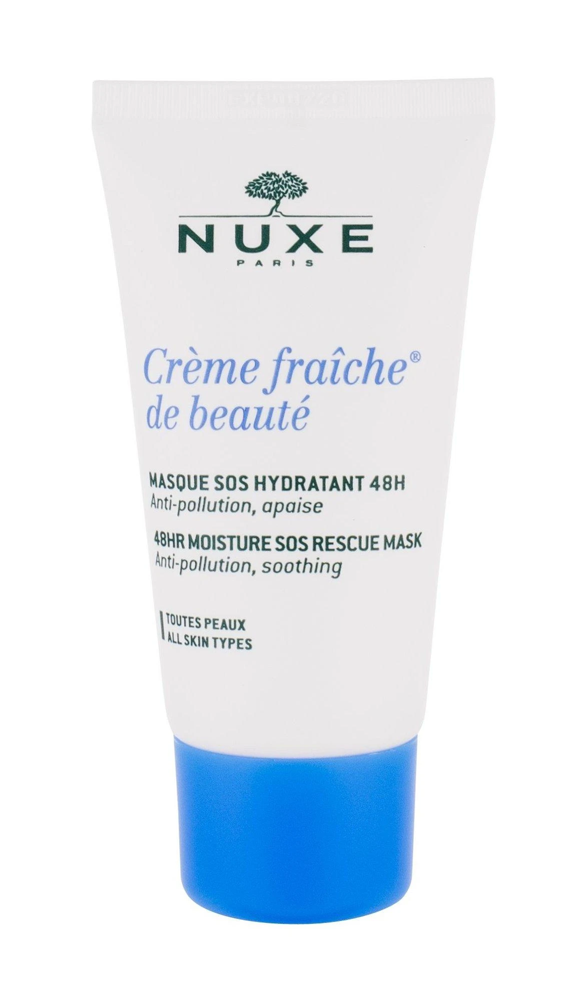 Nuxe 48 val. greito poveikio drėkinamoji kaukė „Crème Fraîche® de Beauté Masque SOS 48H moisture SOS rescue mask“, 30 ml