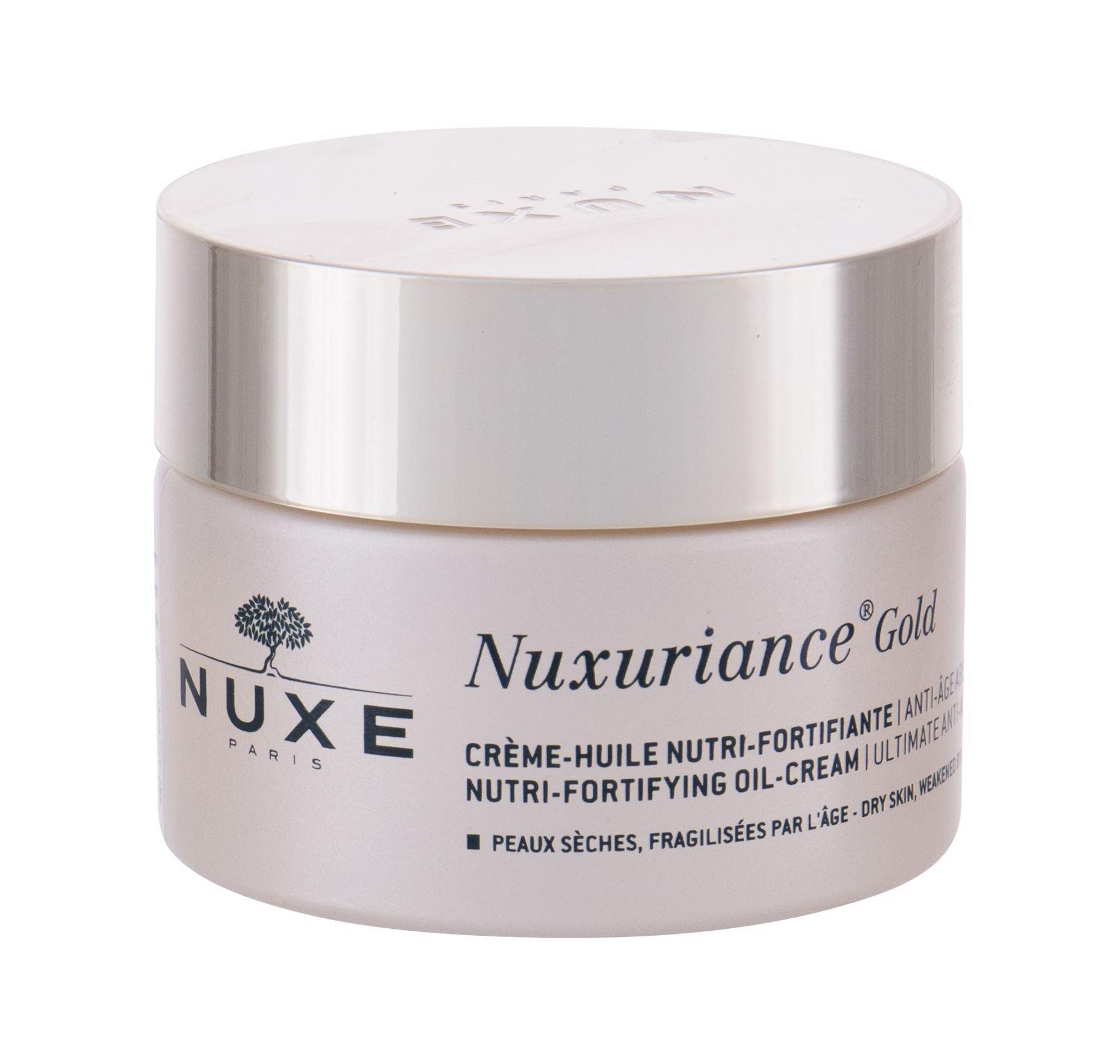 Nuxe Maitinamasis-stiprinamasis maksimaliai nuo senėjimo saugantis aliejinis kremas „Nuxuriance® Gold Nutri-fortifying oil cream ultimate anti-aging“, 50 ml