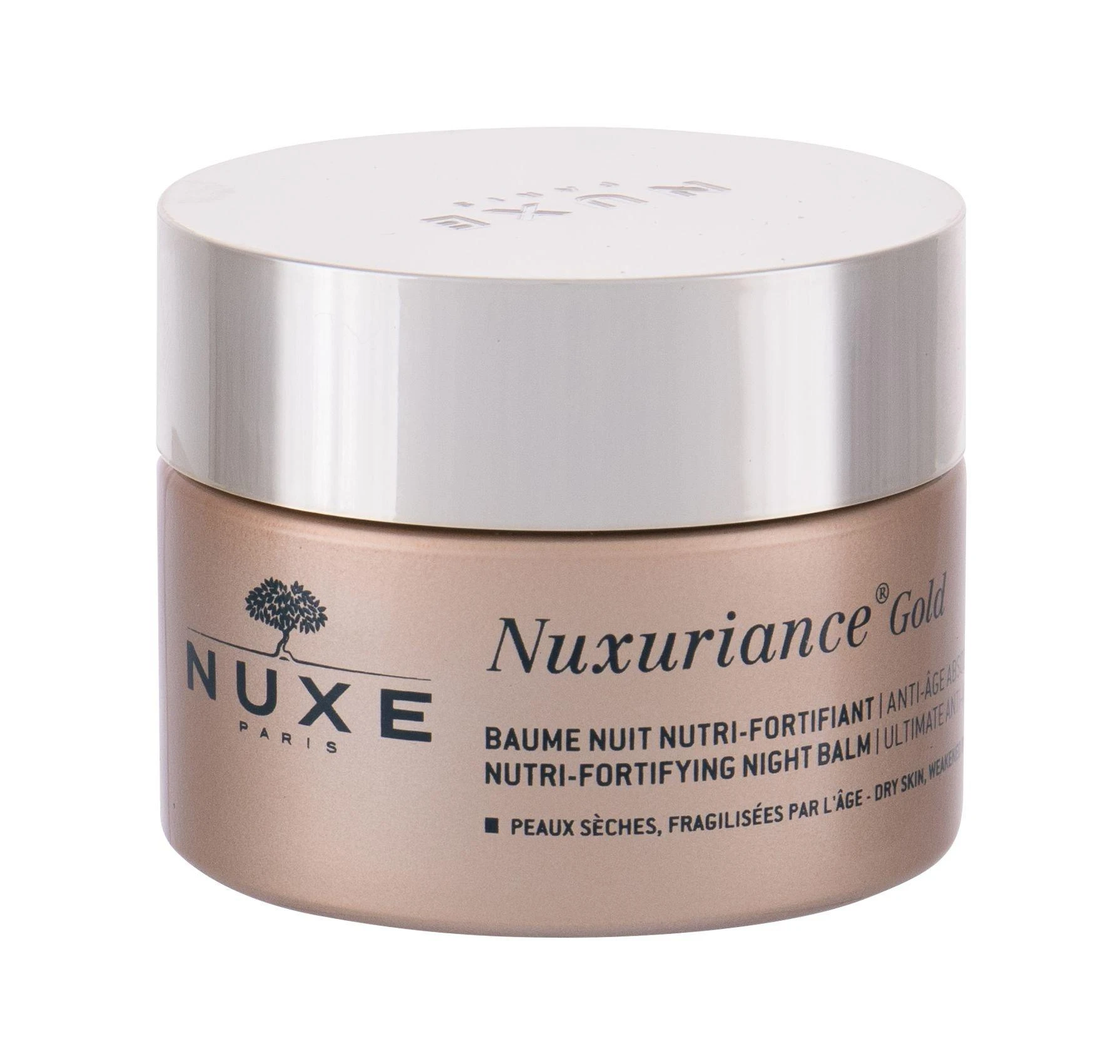 Nuxe Maitinamasis-stiprinamasis maksimaliai nuo senėjimo saugantis naktinis balzamas „Nuxuriance® Gold Nutri-fortifying night balm ultimate anti-aging“, 50 ml