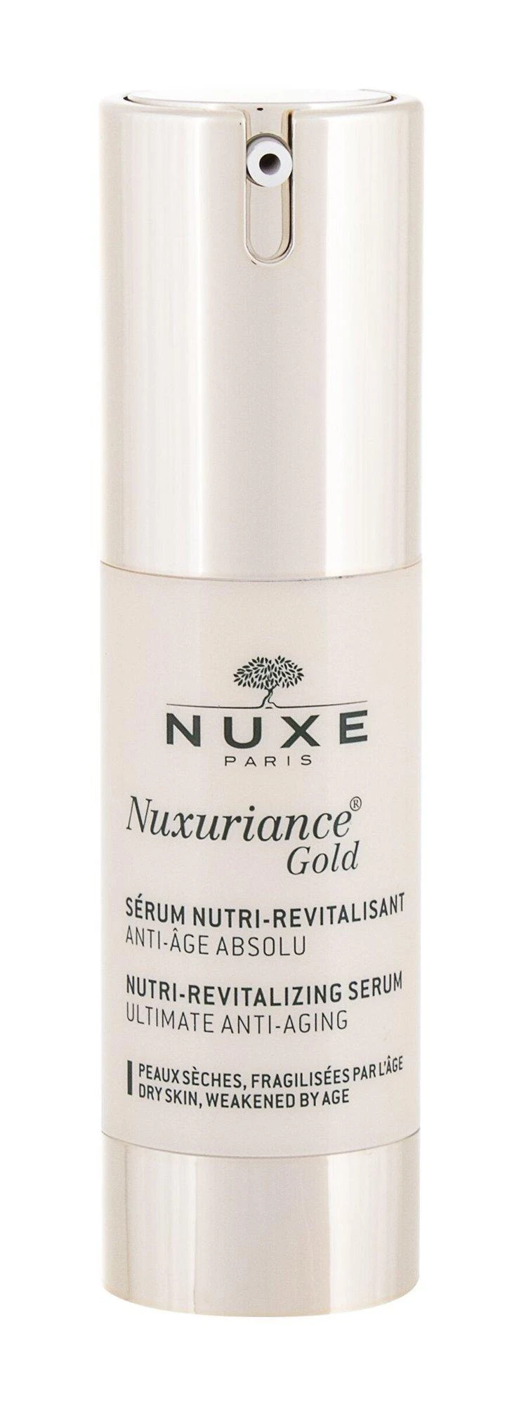 Nuxe Maitinamasis-gaivinamasis maksimaliai nuo senėjimo saugantis serumas „Nuxuriance® Gold Nutri-revitalizing serum ultimate anti-aging“, 30 ml