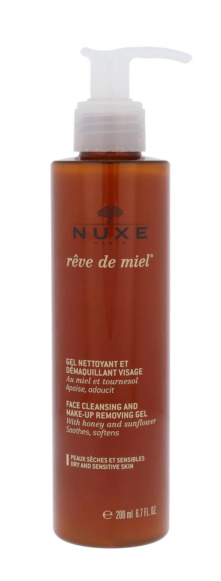 Nuxe Makiažą valanti veido želė „Rêve de Miel® Face cleansing and make-up removing gel“, 200 ml