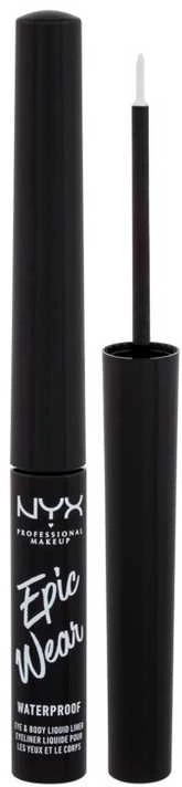 "Nyx Epic Wear" vandeniui atsparus skystas lineris Baltas