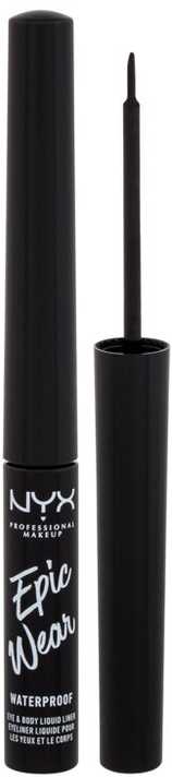 "Nyx Epic Wear" vandeniui atsparus skystas lineris juodas
