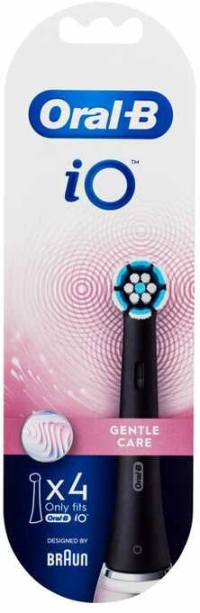 Braun SB-4 Oral-B iO Gentle Care Juodas keičiamos dantų šepetėlio galvutės 4 vnt.