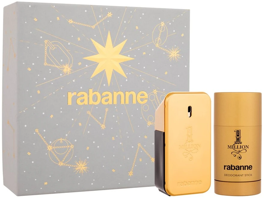 Set Paco Rabanne: 1 Million Eau De Toilette For Men, 50 ml + 1 Million Dezodorantas Stick For Men, 75 ml