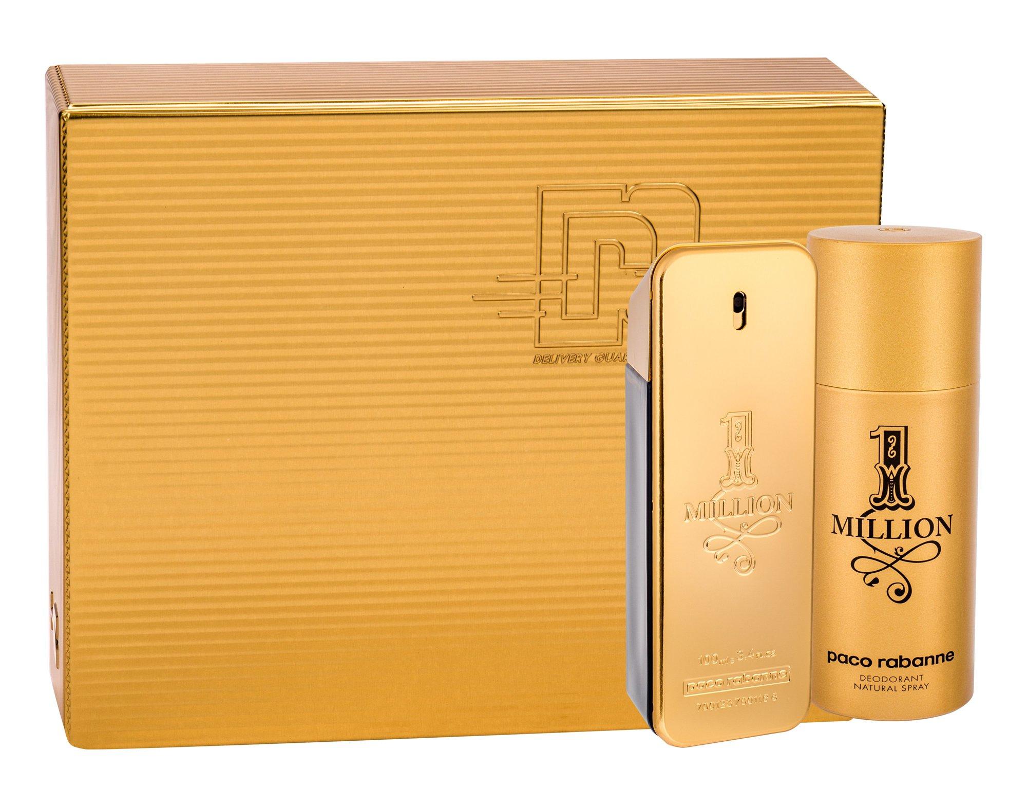 Paco Rabanne 1 Million tualetinis vanduo purškiklis, 100 ml rinkinys, 2 vnt. Kalėdų 2023 m.