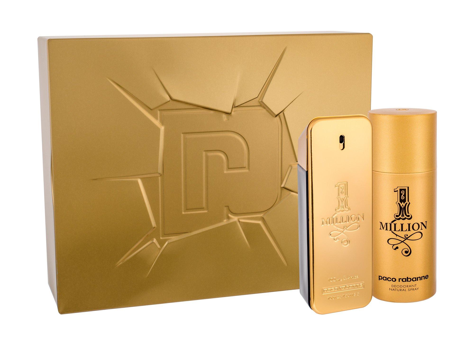 Paco Rabanne 1 Million tualetinis vanduo purškiklis, 100 ml rinkinys, 2 vnt. Kalėdų 2023 m.