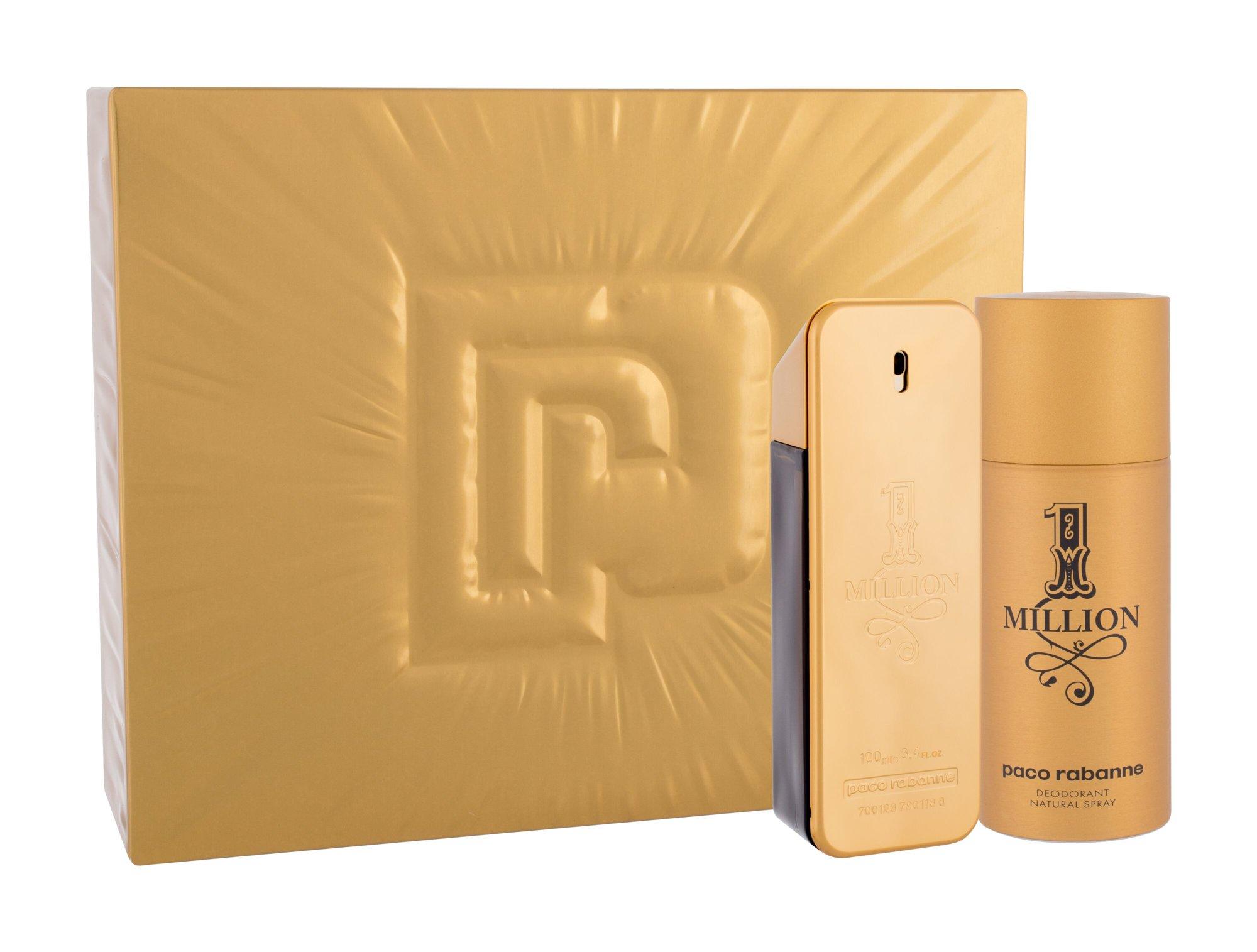 Paco Rabanne 1 Million tualetinis vanduo purškiklis, 100 ml rinkinys, 2 vnt. Kalėdų 2023 m.