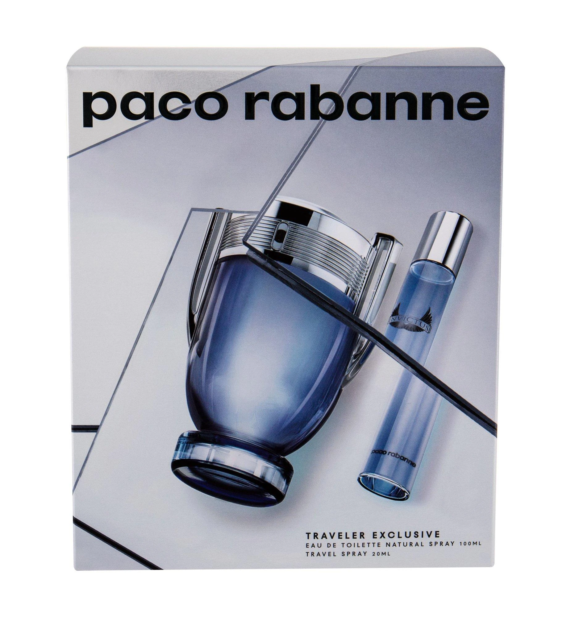 Rinkinys  Paco Rabanne Invictus (EDT 100 mm + EDT 20 ml)