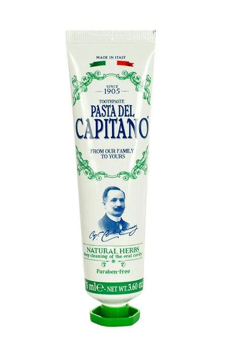 Pasta del Capitano 1905 Pasta del Capitano Natural Herbs dantų pasta su žolelių ekstraktais 75 ml