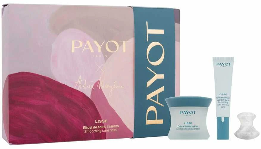 Set Payot: Lisse Natural Ingredients Anti-Wrinkle Day Kreminis For Face, 50 ml + Lisse Smoothing Paakių kremas, 15 ml + Gua Sha Baltas Lifting Face Massage Stone