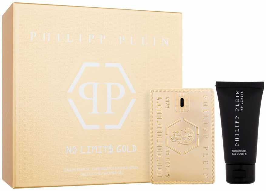 Philipp Plein No Limit$ Gold rinkinys vyrams (EDP, 50 ml + dušo želė, 50 ml)
