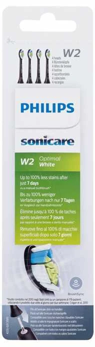 4 dalių šepetėlių galvučių pakuotė Philips Sonicare Optimal White HX6064/11, Juodos