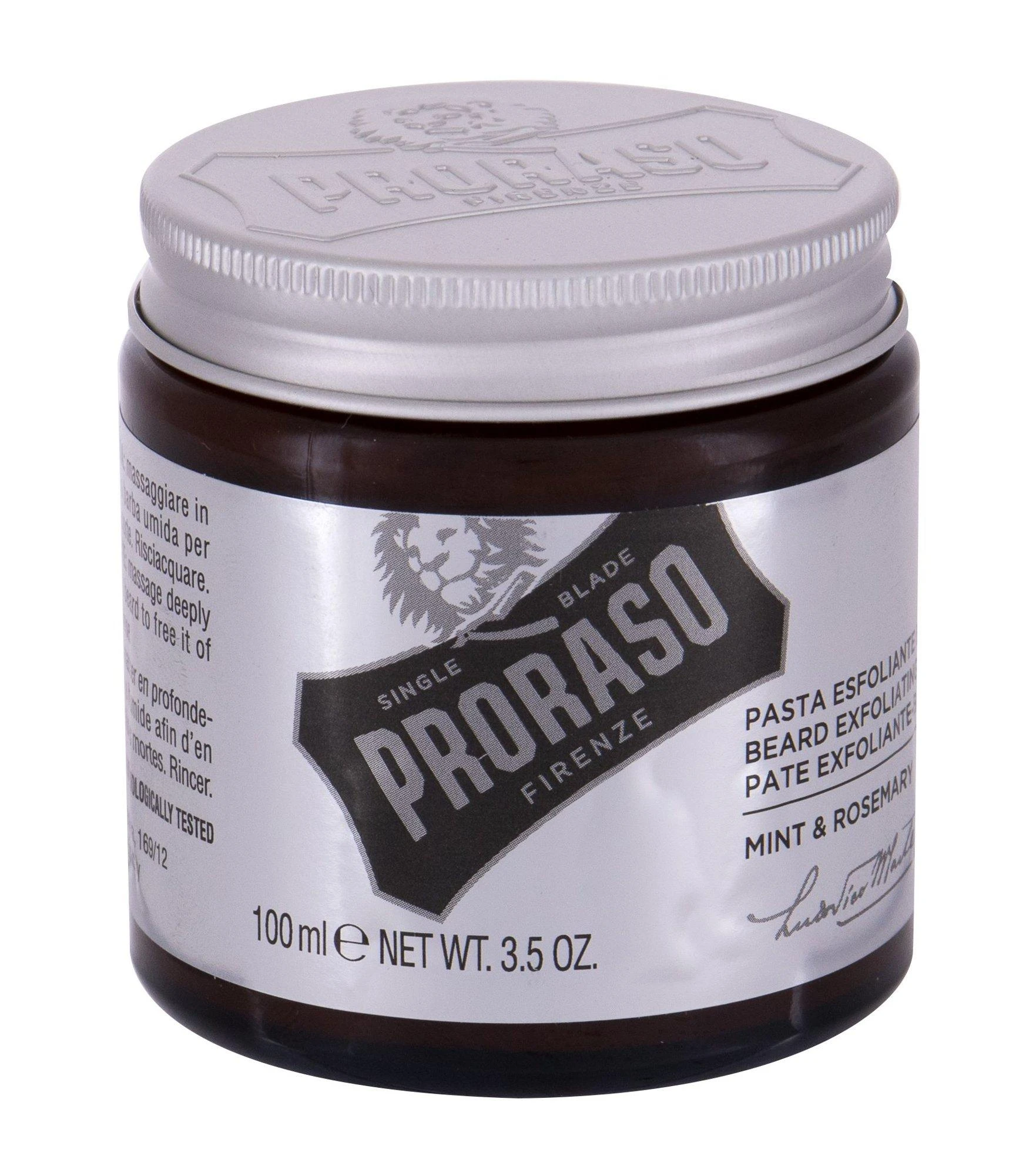 Proraso Beard Exfoliating Scrub Mėtų ir rozmarinų aromato barzdos šveitiklis, 100 ml