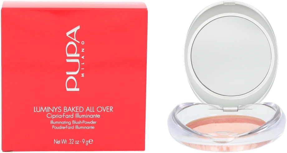 „Pupa Milano Pupa Luminys Baked All Over Illuminating“ skaistalai-pudra #01 Stripes Rose, 9 g