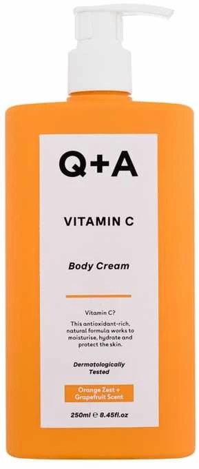 Q+A Vitamin C Body Kreminis kūno kremas su vitaminu C, 250 ml