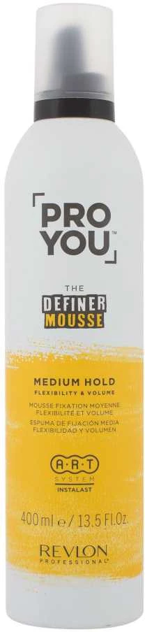 "Revlon Proyou The Definer Mousse Medium Hold" vidutinės fiksacijos plaukų putos 400ml