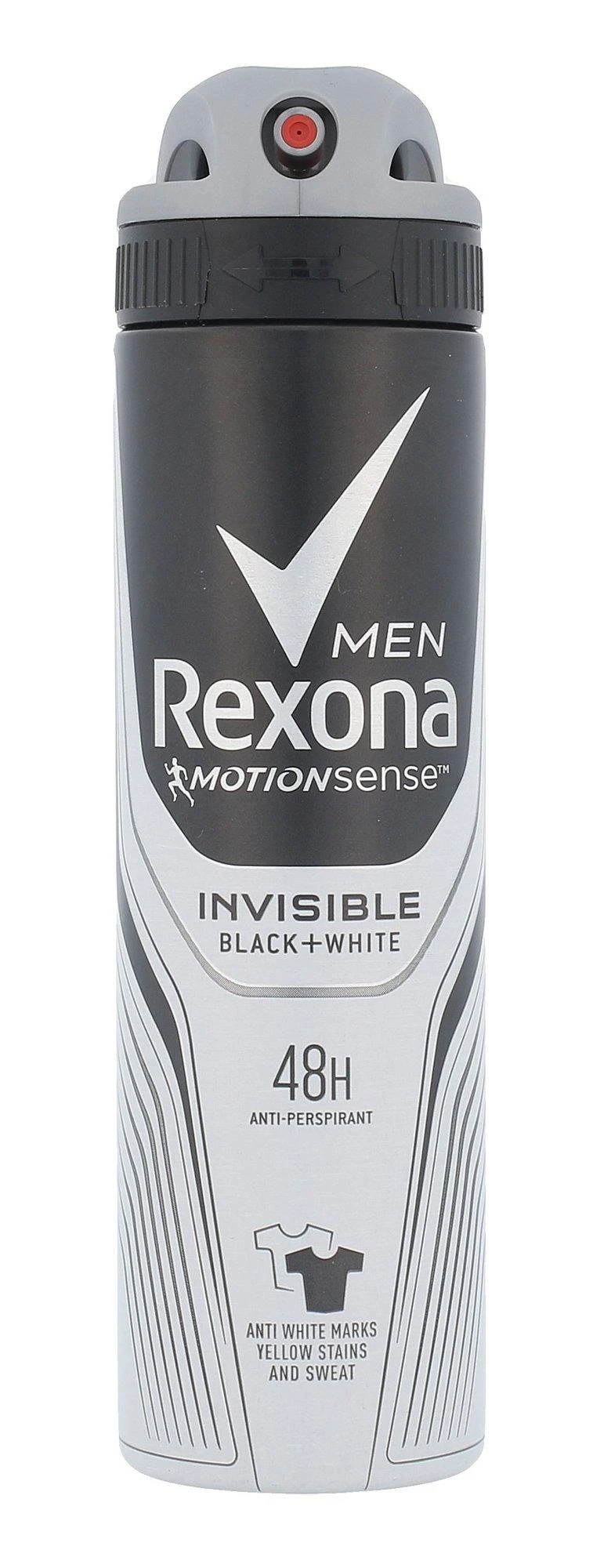 Rexona Men Invisible Juodas + Baltas Antiperspirant vyrams, 150 ml