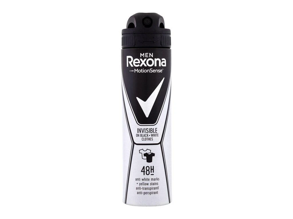 Rexona Men Invisible Juodas + Baltas Antiperspirant vyrams, 150 ml
