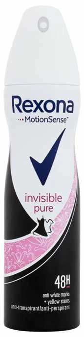 Rexona Invisible Pure antiperspirantas su rožiniu raštu