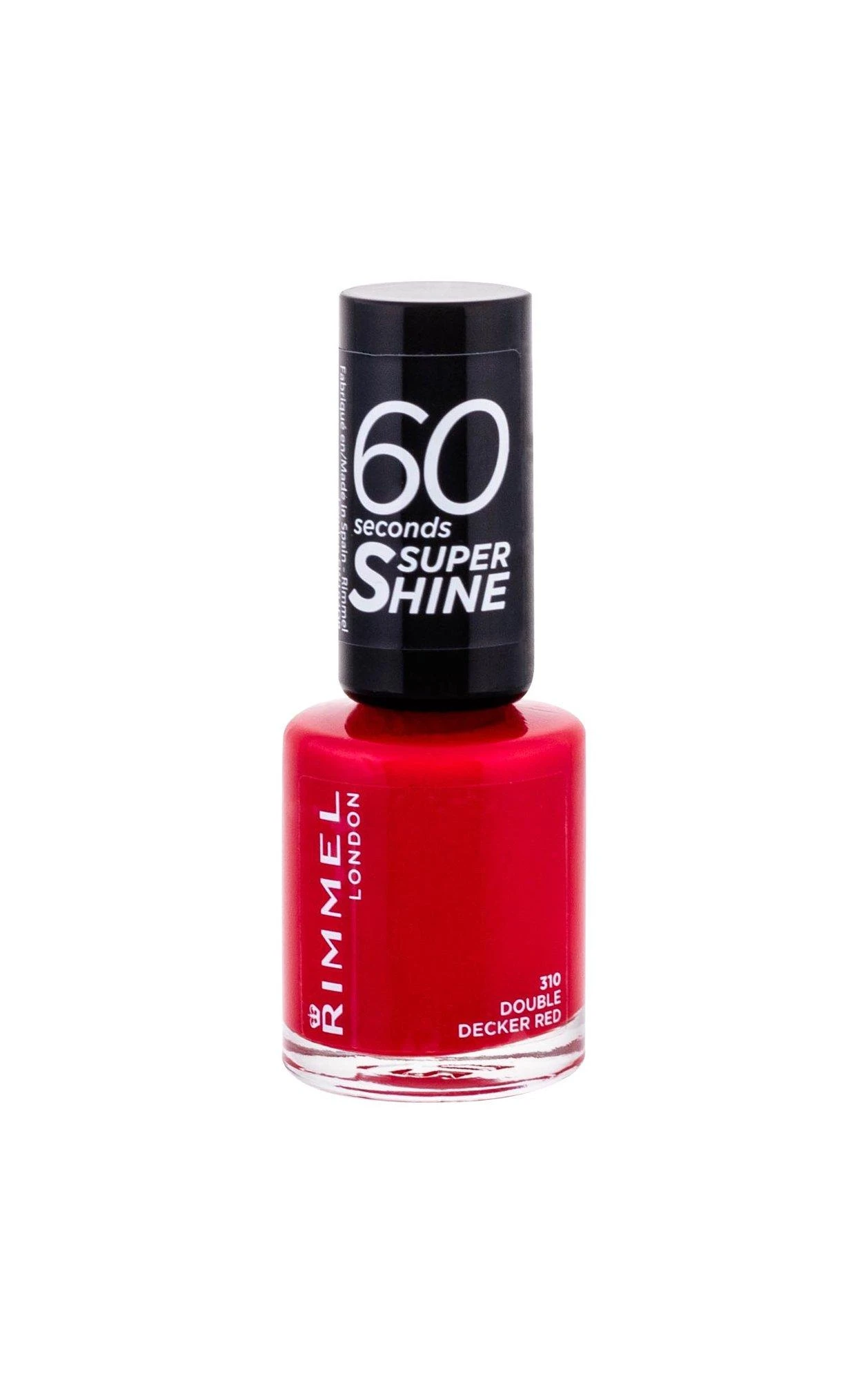 Rimmel London 60 Seconds Super Shine Nagų lakas Moterims 8 ml, 310 Double Decker Red