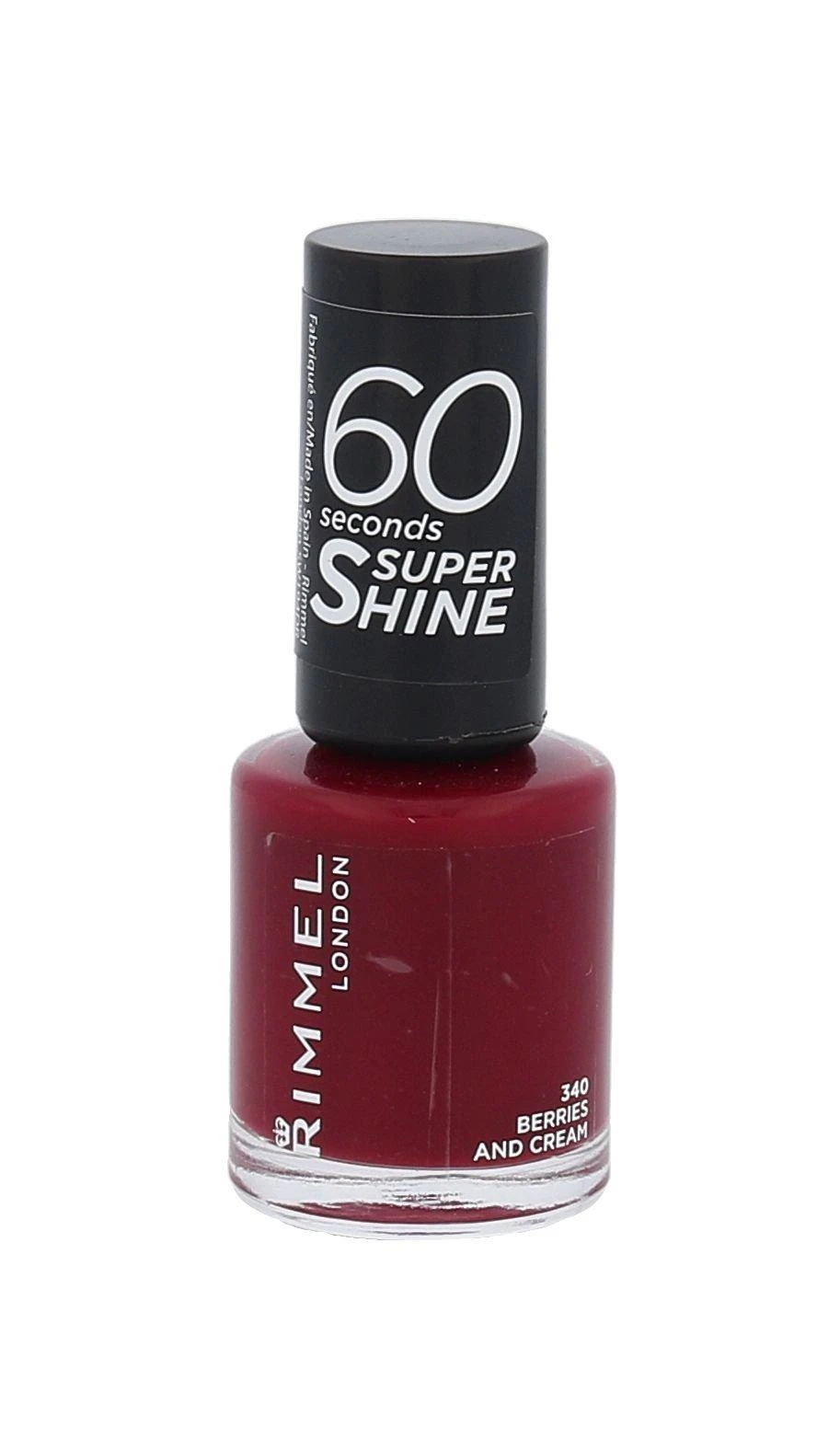 Rimmel London 60 Seconds Super Shine Nagų lakas Moterims 8 ml, 340 Berries and Cream