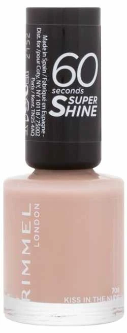 Rimmel London Rimmel 60 Seconds Super Shine 708 Kiss In The Nude nagų lakas