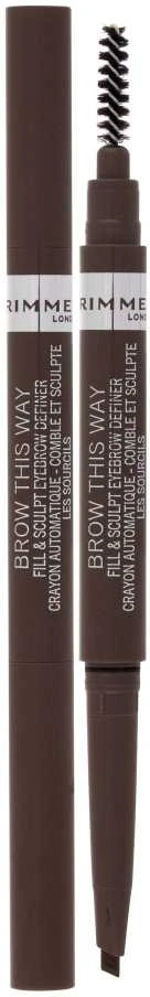 Antakių dažai "Rimmel London Brow This Way Fill And Sculpt Eyebrow Definer 002 Medium 0,25 g"