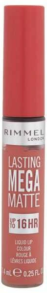Rimmel London Lasting Mega Matte Skysti lūpų dažai moterims, 7,4 ml