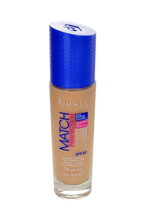 Rimmel London Match Perfection SPF20 makiažo pagrindas Moterims 30 ml, Light Porcelain 10- Cool