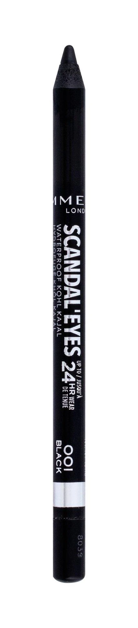 Rimmel London "Scandal'eyes 24H Atsparus vandeniui Khol Kajal Vandeniui atsparus akių pieštukas 001