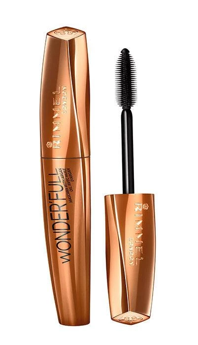 "Rimmel London Wonderfull With Argan" blakstienų tušas 001 Juodas