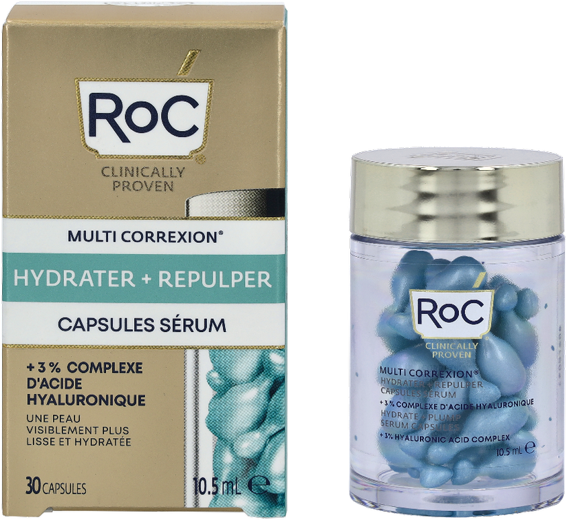 RoC Multi Correxion Hydrate – sodrios serumo kapsulės, 10,5 ml