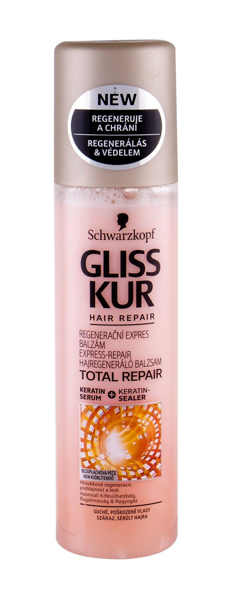 Schwarzkopf Gliss Total Repair Express-Repair-kondicionierius Kondicionierius moterims, 200 ml