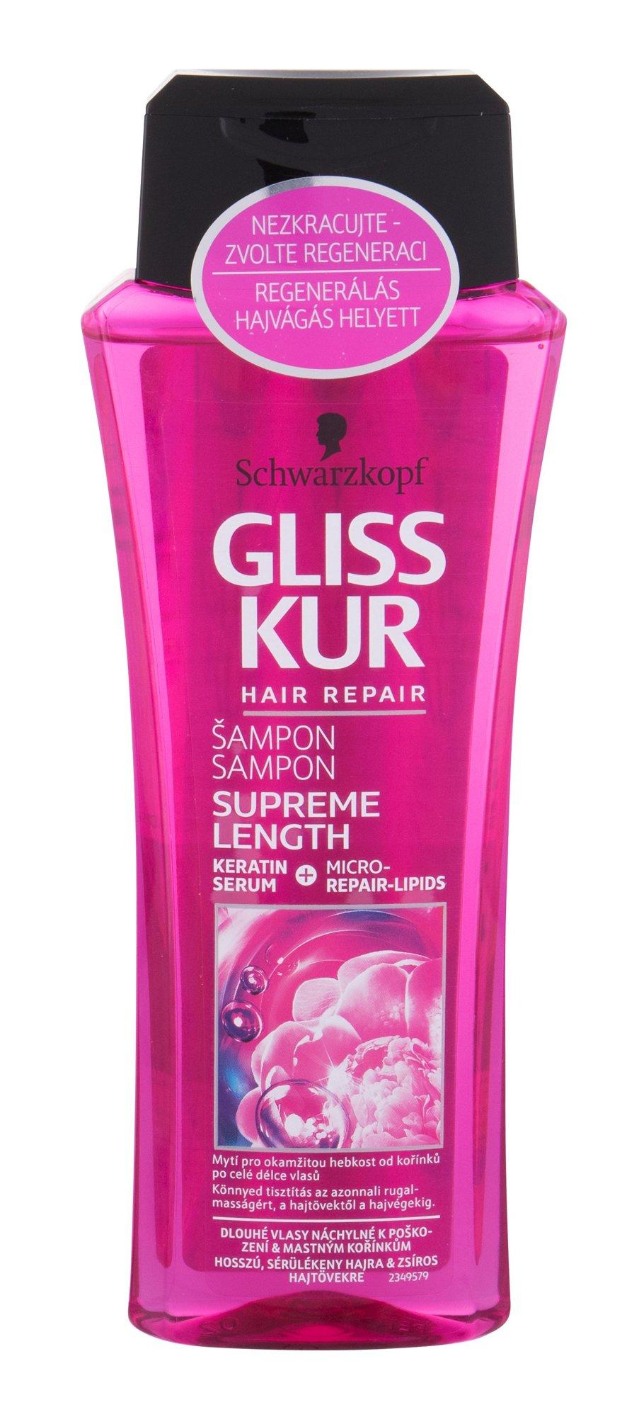 Schwarzkopf Gliss Supreme Length Šampūnas moterims, 250 ml
