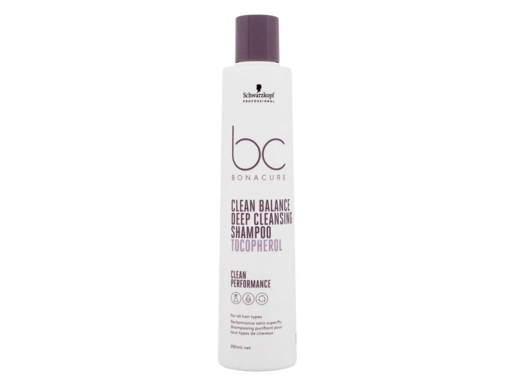 Giliai valantis šampūnas Schwarzkopf Bonacure Clean Balance Deep Cleansing Šampūnas Tocopherol 250ml
